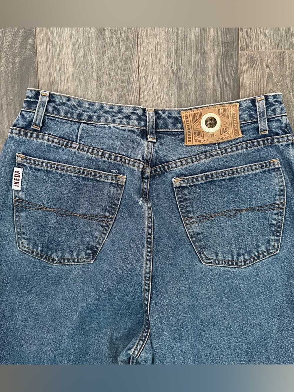 Vintage Ikeda High Waist 90s Mom Jeans Womens Blue Canadian Denim Retro Straight - Picture 4 of 12